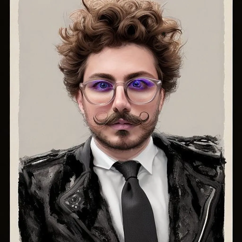 Sequin Jacket Fashion Portrait Portrait with purple eyeshadow, glasses, and sequined black jacket