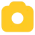 Camera and Photography Icon Camera icon in yellow and white