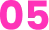 Campaign Stage Five Abstract Number 05 in bright magenta, indicating step five of a digital marketing campaign process
