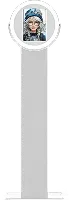 Tall white AI-powered mirror photo booth
