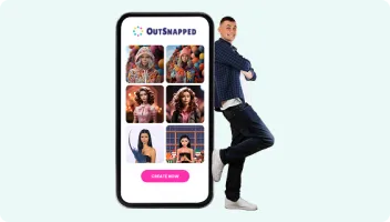 Mobile-first app experience showcase OutSnapped mobile app interface displaying event photo gallery and guest selfies