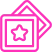 Pink outline icon of a photo booth with a star inside, representing SnapShift AI photo booth rental service