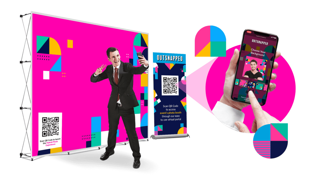 Use QR codes to launch a photo booth activation at Hybrid events