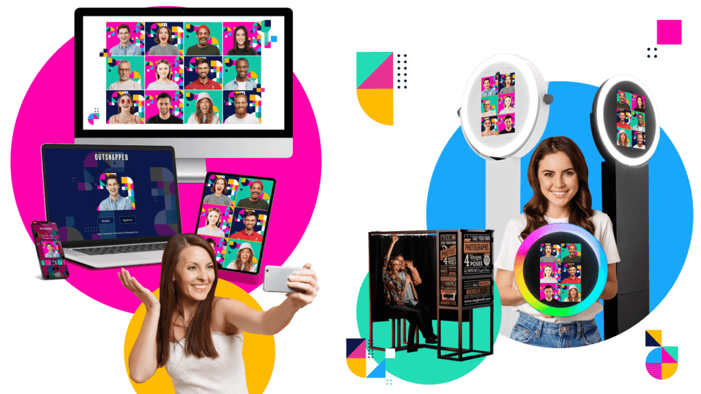 Outsnapped virtual and hybrid photo booths