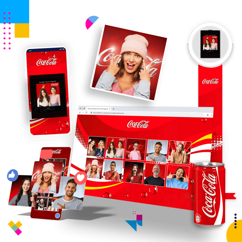 Coca cola branded photo booth experiences