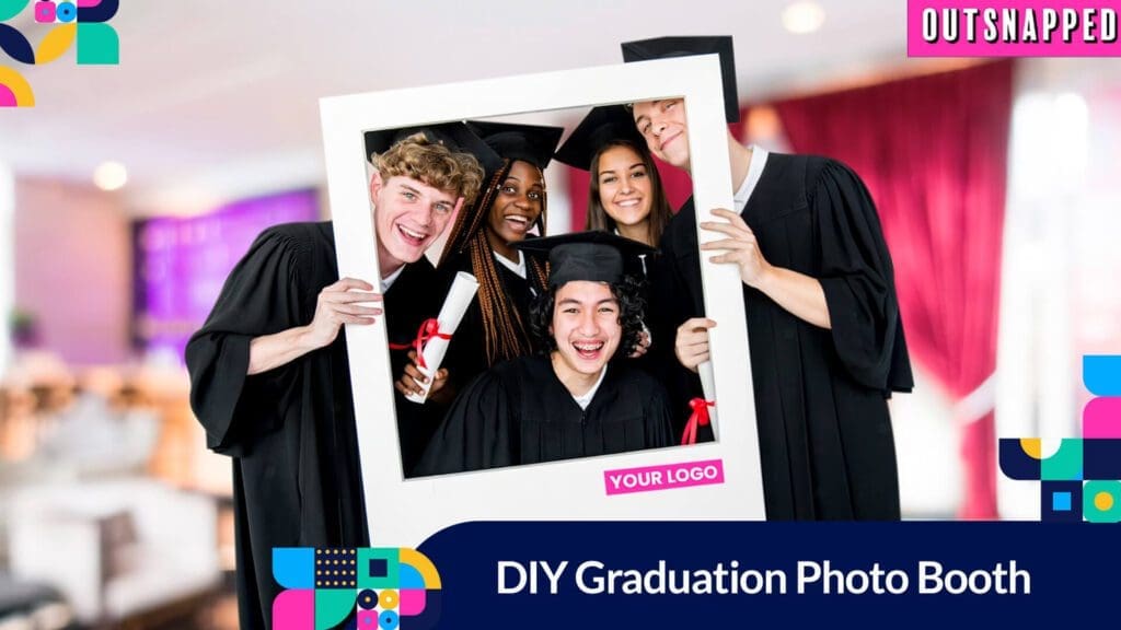 Diy photo booth are more economical for your graduation parties.