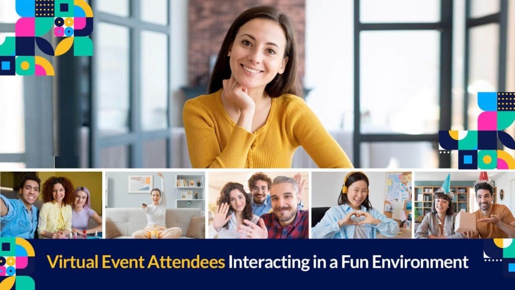 Virtual event attendees interacting