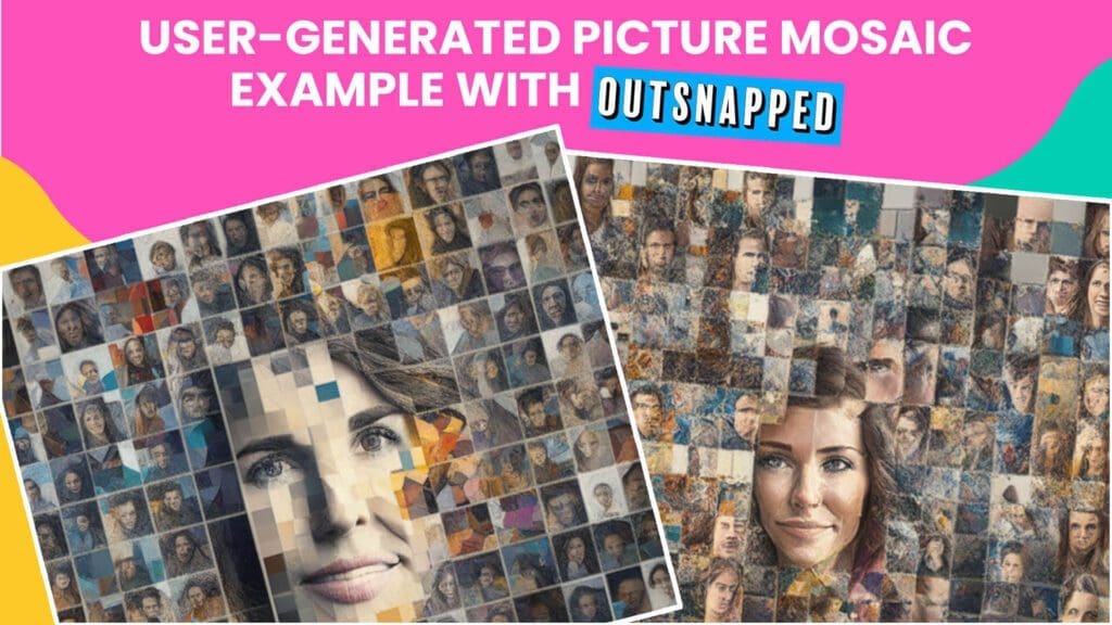 An example of a picture mosaic created with outsnapped, featuring user-generated images from a brand's social media platform.