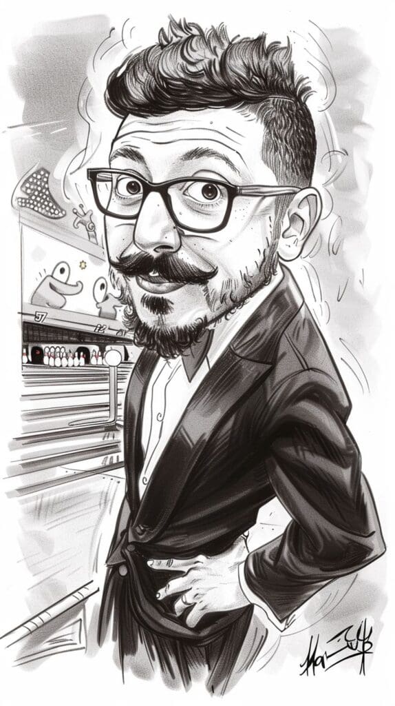 Stylish man in a suit illustration.